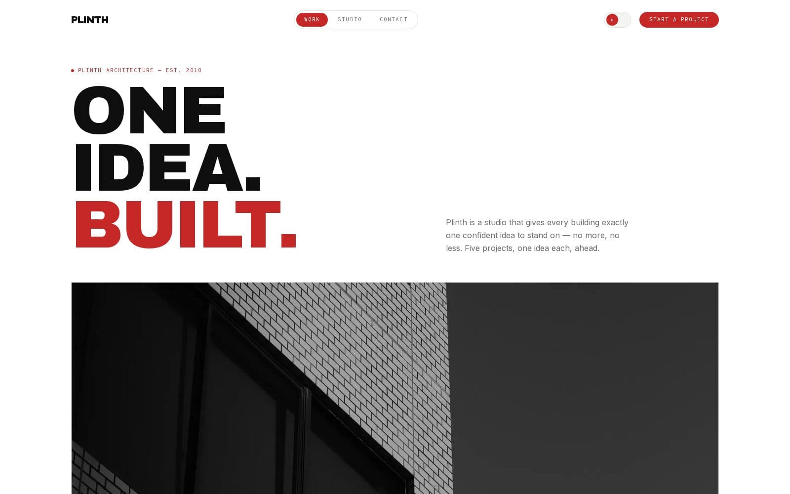 Plinth Architecture Studio — screenshot 1